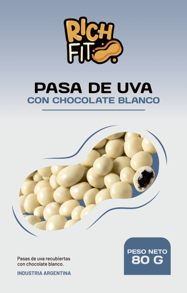Pasa de uva con chocolate blanco